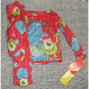 NEW Boys Sz 2 Toddler Christmas Holiday Snug Fitting Soft 2 Pc Pajama Set PIXAR